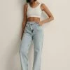 NA-KD Jean Droit - Light Blue -NA-KD Soldes Magasin 5e56011542fa43958f73679b0382660c