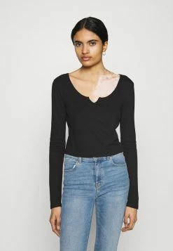 NA-KD T-shirt à Manches Longues - Black