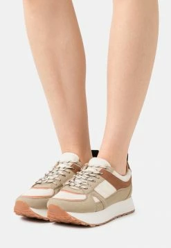 NA-KD SLIM FLATFORM TRAINERS - Baskets Basses - Taupe/peach