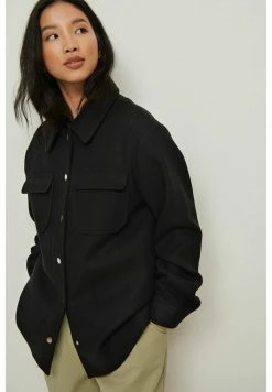 NA-KD MIT DRUCKKNÖPFEN - Manteau Court - Black