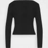 NA-KD X ZALANDO EXCLUSIVE - SOFT RIBBED LONG SLEEVE - Pullover - Black -NA-KD Soldes Magasin 64423cc307c64796bcdec9d550f015b1