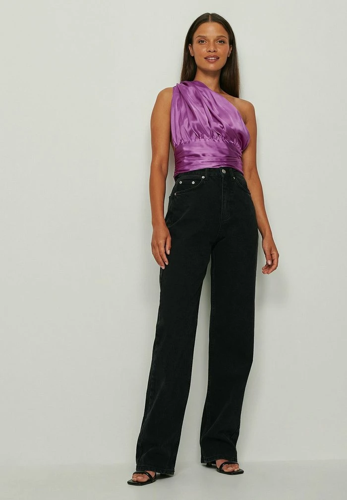 NA-KD MIT GERAFFTER TAILLE - Débardeur - Purple 2 NA-KD MIT GERAFFTER TAILLE - Débardeur - Purple – Image 2