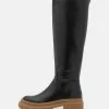 NA-KD CONTRAST SOLE KNEE HIGH BOOTS - Bottes à Plateau - Black -NA-KD Soldes Magasin 65abe6f395cb464ba74495eeb05a72e5