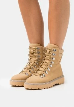 NA-KD TREKKING BOOTS - Bottines à Lacets - Tan