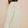 NA-KD ÜBERGROSSES - Chemisier - Beige Stripe -NA-KD Soldes Magasin 663e781e5c894e9bad6f784faf2e881f