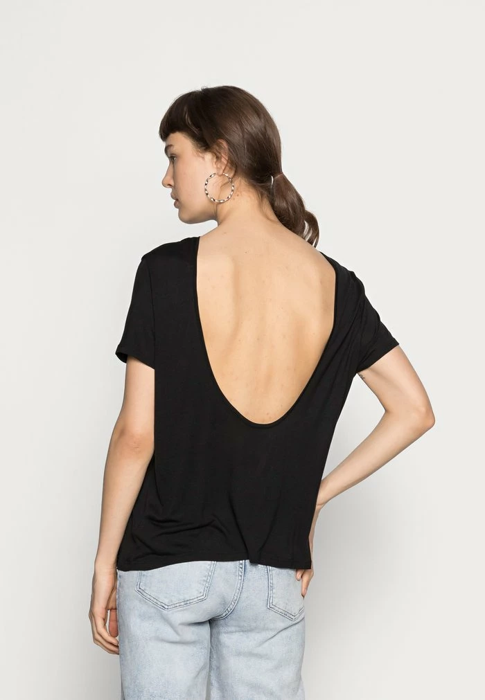 NA-KD DEEP BACK TEE 2 PACK - T-shirt Basique - Black/white 3 NA-KD DEEP BACK TEE 2 PACK - T-shirt Basique - Black/white – Image 3