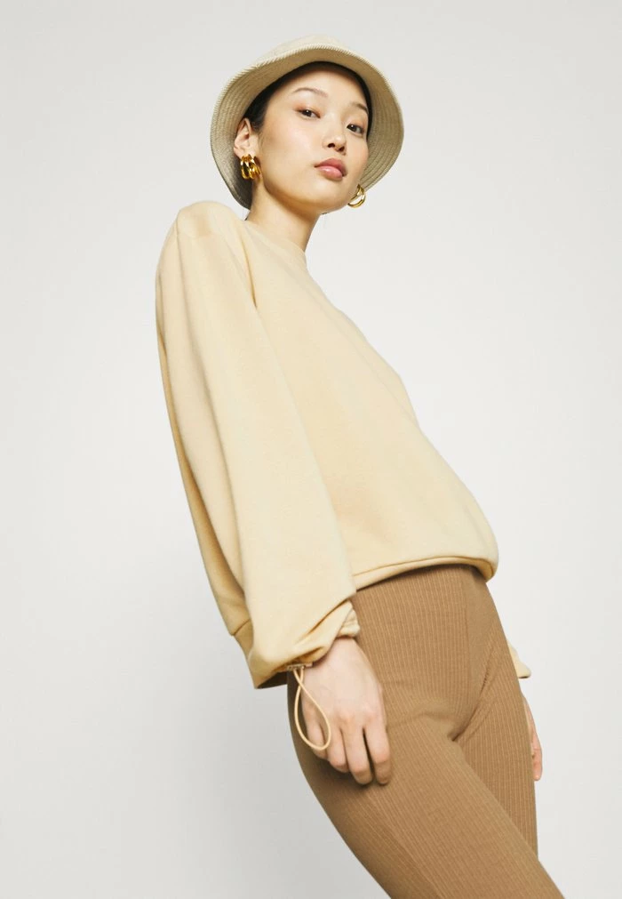 NA-KD DRAWSTRING - Sweatshirt - Beige 4 NA-KD DRAWSTRING - Sweatshirt - Beige – Image 4