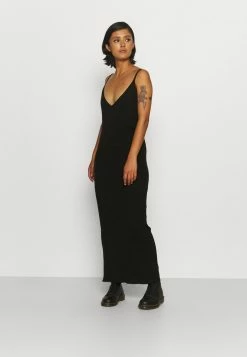 NA-KD THIN STRAP DRESS - Robe Pull - Black