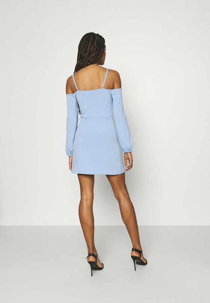 NA-KD PAMELA REIF OFF SHOULDER MINI DRESS - Robe En Jersey - Dusty Blue 3 NA-KD PAMELA REIF OFF SHOULDER MINI DRESS - Robe En Jersey - Dusty Blue – Image 3