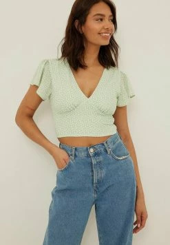 NA-KD Blouse - Green Flower
