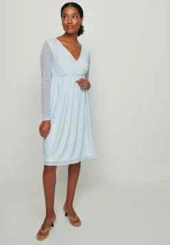NA-KD Robe De Jour - Light Blue White Floral