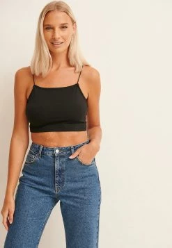 NA-KD 2-PACK ORGANIC CROP - Débardeur - Black/black