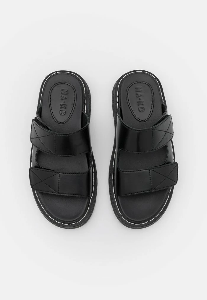 NA-KD CONTRAST STITCH - Mules - Black 6 NA-KD CONTRAST STITCH - Mules - Black – Image 6