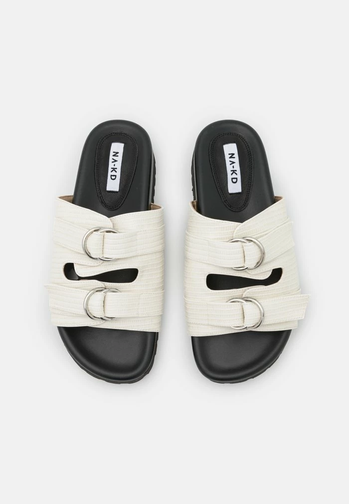 NA-KD DOUBLE BUCKLE - Mules - White 4 NA-KD DOUBLE BUCKLE - Mules - White – Image 4