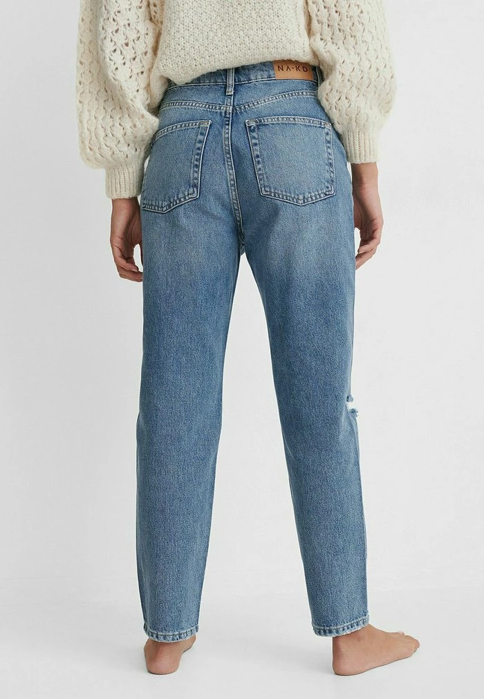 NA-KD ORGANISCH MOM IM USED-LOOK - Jean Boyfriend - Mid Blue 3 NA-KD ORGANISCH MOM IM USED-LOOK - Jean Boyfriend - Mid Blue – Image 3