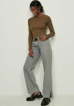 NA-KD LANGEN ÄRMELN UND RUNDEM AUSSCHN - Pullover - Brown