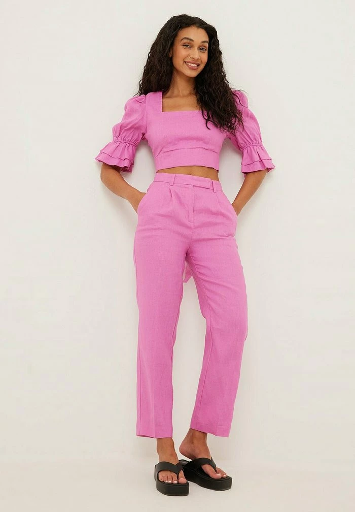 NA-KD Pantalon Classique - Pink 2 NA-KD Pantalon Classique - Pink – Image 2