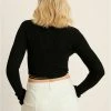 NA-KD RIPP-STRICKPULLOVER ZUM WICKELN - Pullover - Black -NA-KD Soldes Magasin 7037fb06b88643a3b84f503b52675639