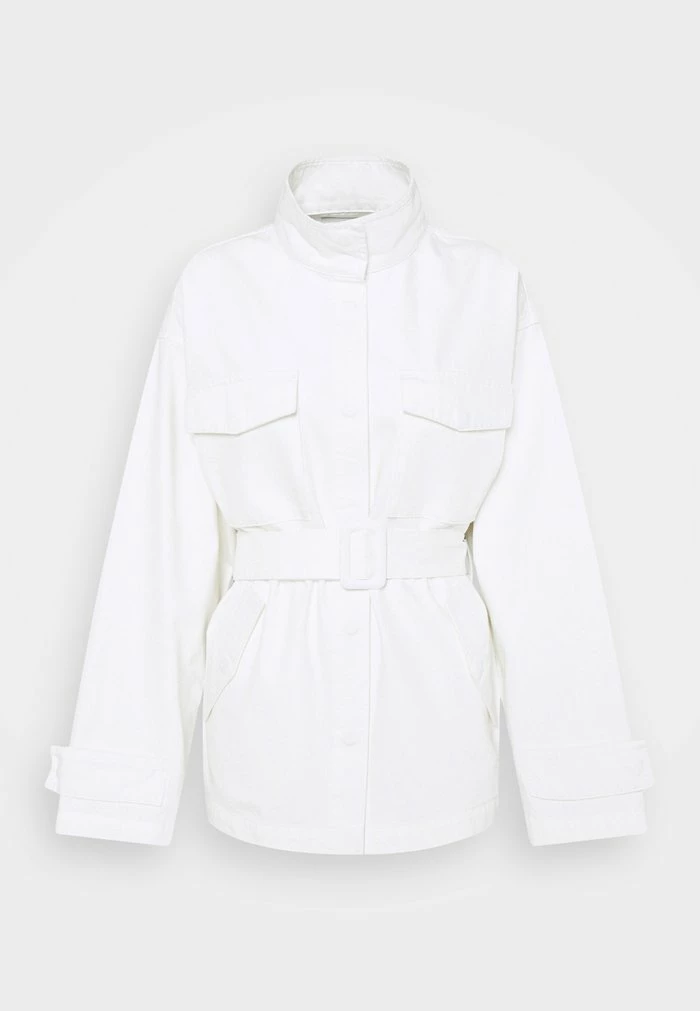 NA-KD BELTED OVERSIZED JACKET - Veste En Jean - Ecru 1 NA-KD BELTED OVERSIZED JACKET - Veste En Jean - Ecru