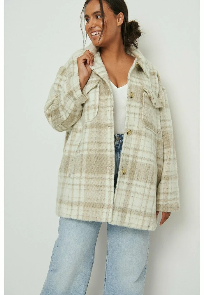 NA-KD BRUSTTASCHE - Manteau Court - Checked 1 NA-KD BRUSTTASCHE - Manteau Court - Checked