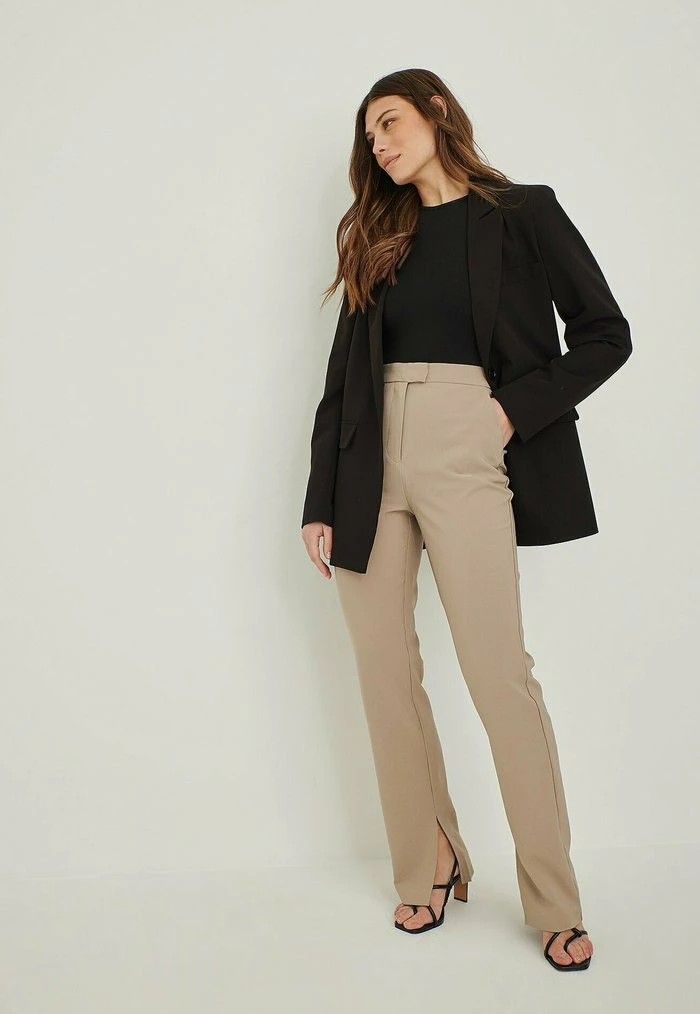 NA-KD Pantalon Classique - Beige 1 NA-KD Pantalon Classique - Beige