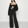 NA-KD X ZALANDO EXCLUSIVE SOFT RIBBED PANTS - Pantalon Classique - Black -NA-KD Soldes Magasin 748729aa4b3a48348391c40ebf278bf5
