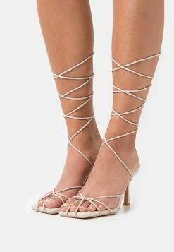 NA-KD PADDED STRAPPY - Sandales à Talons Hauts - Light Grey