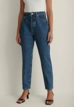 NA-KD RIGID MOM JEANS - Jean Slim - Mid Blue