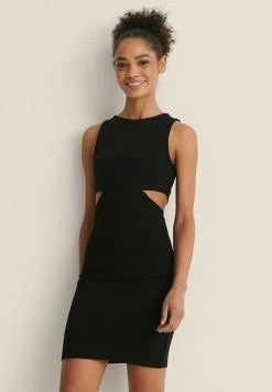 NA-KD MIT CUT-OUT-DETAIL - Robe Fourreau - Black