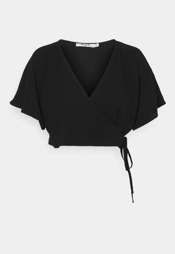 NA-KD FLARED SLEEVE - T-shirt Imprimé - Black 5 NA-KD FLARED SLEEVE - T-shirt Imprimé - Black – Image 5