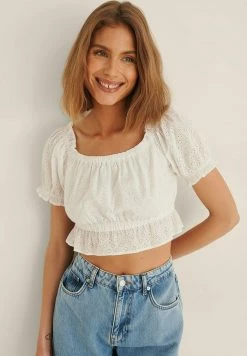 NA-KD ANGLAISE OBERTEIL - Débardeur - White