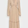 NA-KD BALLOON SLEEVE MIDI FRILL DRESS - Robe De Jour - Dark Beige -NA-KD Soldes Magasin 7cb215df7ba243008a15abe23f2dbe75