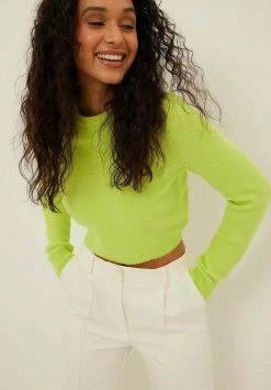 NA-KD MIT RÜCKENAUSSCHNITT - Pullover - Lime