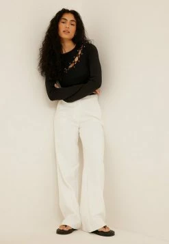 NA-KD T-shirt à Manches Longues - Black