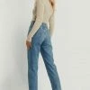 NA-KD Jean Droit - Mid Blue -NA-KD Soldes Magasin 7fe87b0e08d644ce970be1c8fb9aec7c