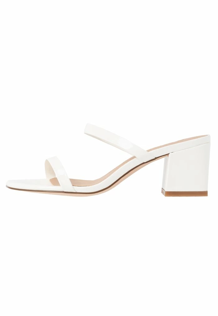 NA-KD SQUARED TWO STRAP - Mules à Talons - White 2 NA-KD SQUARED TWO STRAP - Mules à Talons - White – Image 2