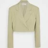 NA-KD MATHILDE GØHLER X CROPPED BOXY - Blazer - Khaki -NA-KD Soldes Magasin 815d539bca14497d996d4c8f3626448a