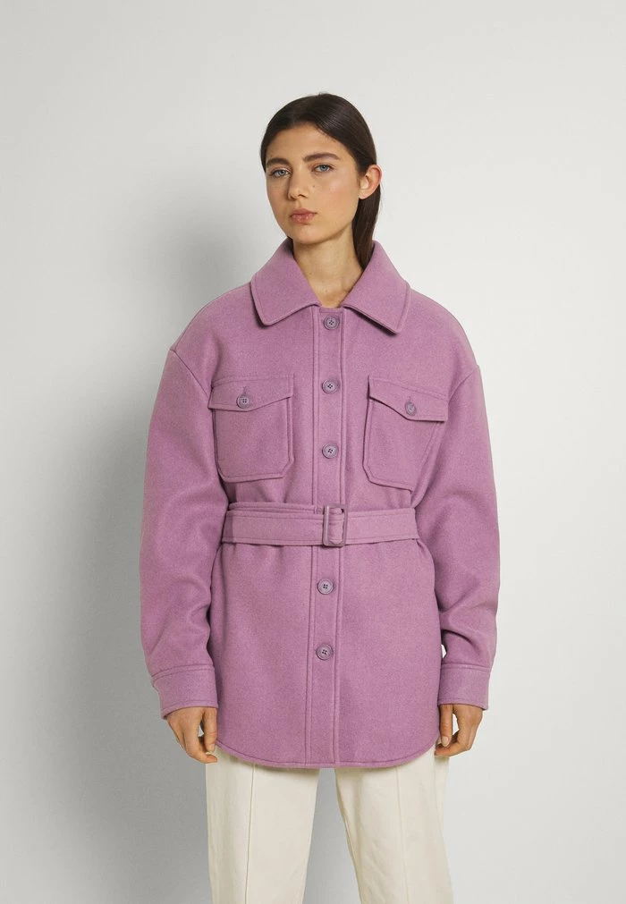 NA-KD BELTED CHEST POCKET JACKET - Manteau Court - Lavender 1 NA-KD BELTED CHEST POCKET JACKET - Manteau Court - Lavender