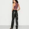 NA-KD HIGHWAIST PANTS - Pantalon Classique - Black -NA-KD Soldes Magasin 82f7d17f6d1f446baf245441bd8d7e33