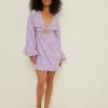 NA-KD MIT TWISTDETAIL - Robe De Jour - Lavender -NA-KD Soldes Magasin 83812741a7104c57b09e1f2a38b77c56