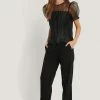 NA-KD Blouse - Black -NA-KD Soldes Magasin 848aee966db44c32810f77ec560b4d31