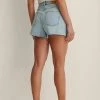 NA-KD SIDE SLIT - Short En Jean - Light Blue -NA-KD Soldes Magasin 854bca55d7ae43c9b8f43270601bbd33