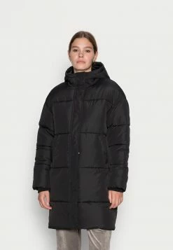 NA-KD PADDED LONG JACKET - Veste D'hiver - Black