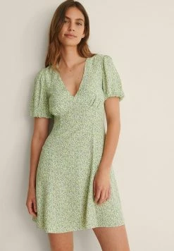 NA-KD V AUSSCHNITT - Robe De Jour - Green Lilac