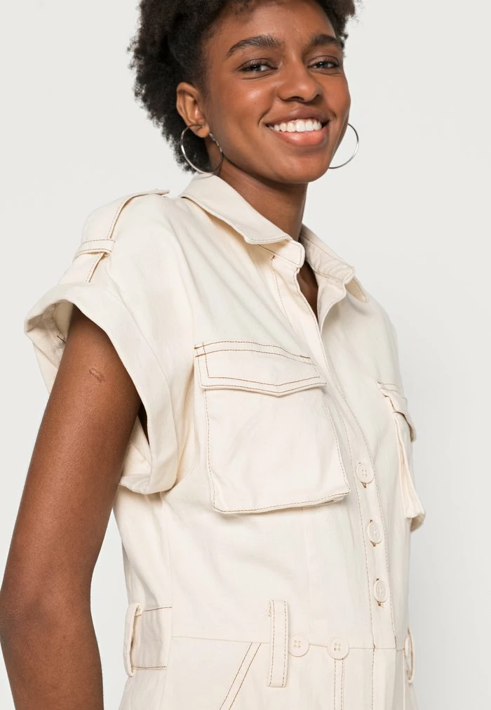 NA-KD UTILITY BUTTON DETAIL - Combinaison - Cream 5 NA-KD UTILITY BUTTON DETAIL - Combinaison - Cream – Image 5