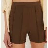NA-KD SEAM DETAIL - Short - Brown -NA-KD Soldes Magasin 876d4c22b6df430d8fef6e8fef0d16fd