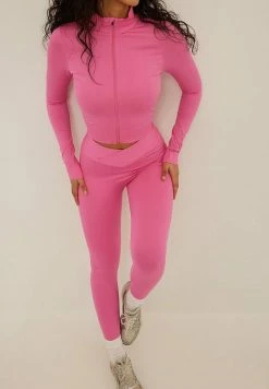 NA-KD HOHER TAILLE - Legging - Pink