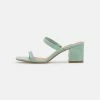 NA-KD SQUARED STRAP - Mules à Talons - Green -NA-KD Soldes Magasin 8904e7a95af74cd5a63e99c93b996c2b