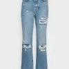 NA-KD DESTROYED DETAIL HIGH WAIST STRAIGHT - Jean Boyfriend - Mid Blue 8 NA-KD DESTROYED DETAIL HIGH WAIST STRAIGHT - Jean Boyfriend - Mid Blue -NA-KD Soldes Magasin 8974487be8cd419fa822942b15eba642