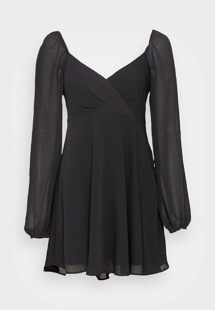 PAMELA REIF X NA-KD - OVERLAPPED DETAIL DAY DRESS - Robe De Jour - Black 4 PAMELA REIF X NA-KD - OVERLAPPED DETAIL DAY DRESS - Robe De Jour - Black – Image 4